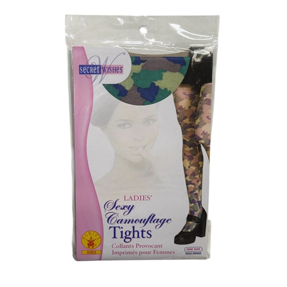 Rubie’s adult sexy camouflage print tights, brand new in packaging never worn!